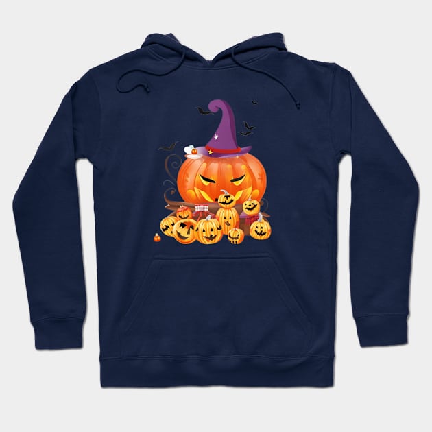 Funny Halloween Pumpkin Hoodie by halazidan